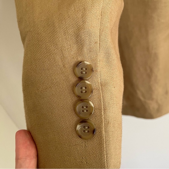 VINTAGE BANANA REPUBLIC MENS LINEN BLAZER - Picture 7 of 14